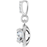 Platinum Round Natural Diamond Halo-Style Pendant – up to 9/10 CTW - view 6