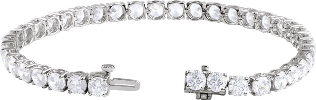 14K Gold Round Lab-Grown Diamond Line Bracelet – 1.8-4.25mm Stones - White Gold - view 6