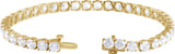 14K Gold Round Lab-Grown Diamond Line Bracelet – 1.8-4.25mm Stones - Yellow Gold - view 6