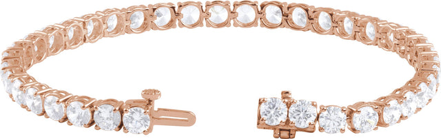 14K Gold Round Lab-Grown Diamond Line Bracelet – 1.8-4.25mm Stones - Rose Gold - view 7
