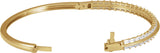 14K Gold Straight Baguette Lab-Grown Diamond Bangle Bracelet - Yellow Gold - view 2