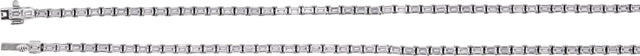 14K Gold Emerald Lab-Grown Diamond Line Necklace - White Gold - view 2