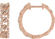 14K Gold Round Lab-Grown Diamond Hoop Earrings – 1/2 CTW - Rose Gold