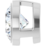 14K Gold Lab-Grown Diamond Round Bezel-Set Slide Pendant - White Gold - view 6