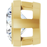 14K Gold Lab-Grown Diamond Round Bezel-Set Slide Pendant - Yellow Gold - view 6