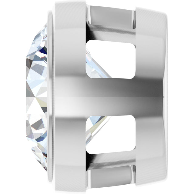 Platinum Natural Diamond Round Bezel-Set Slide Pendant - view 6