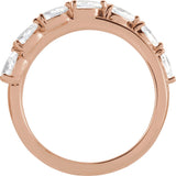 14K Gold Pear Lab-Grown Diamond Accented Ring - Rose Gold - view 7