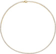 14K Gold Emerald Lab-Grown Diamond Line Necklace - Yellow Gold