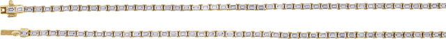 14K Gold Emerald Lab-Grown Diamond Line Necklace - Yellow Gold - view 2