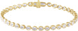 14K Gold Oval Lab-Grown Diamond Line Bracelet - Yellow Gold