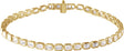 14K Gold Emerald Lab-Grown Diamond Line Bracelet – 6 1/4 CTW - Yellow Gold