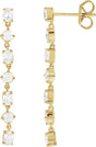 14K Gold Oval Lab-Grown Diamond Earrings - Yellow Gold