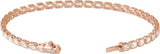 14K Gold Emerald Lab-Grown Diamond Line Bracelet – 6 1/4 CTW - Rose Gold - view 2