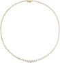 14K Gold Round Lab-Grown Diamond Line Necklace – 9 1/2 CTW - Yellow Gold