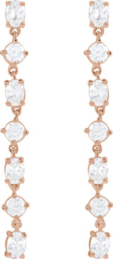 14K Gold Oval Lab-Grown Diamond Earrings - Rose Gold - view 2