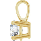 14K Gold Round Lab-Grown Diamond Solitaire Necklace or Pendant – up to 1 1/4 CTW - Yellow Gold - view 6