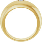 14K Gold Round Natural Diamond Solitaire Ring – 4mm Stones - Yellow Gold - view 7