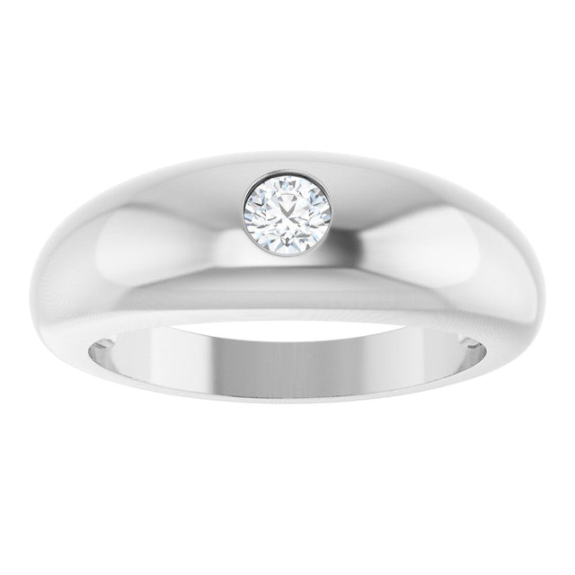 Platinum Round Natural Diamond Solitaire Ring – 4mm Stones - view 8