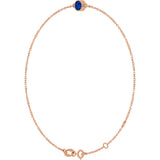 14K Gold Round Lab-Grown Blue Sapphire Bezel-Set Link Bracelet - Rose Gold - view 8