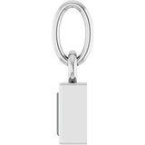 14K Gold Straight Baguette Lab-Grown Diamond Solitaire Necklace or Pendant - White Gold - view 6