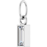 Platinum Straight Baguette Natural Diamond Solitaire Necklace or Pendant - view 5