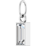 Platinum Straight Baguette Lab-Grown Diamond Solitaire Necklace or Pendant - view 5