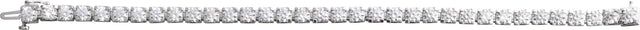 14K Gold Round Lab-Grown Diamond Line Bracelet – 1.4-4.25mm Stones - White Gold - view 6