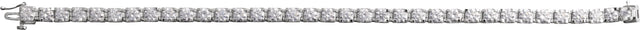 14K Gold Round Lab-Grown Diamond Line Bracelet – 1.4-4.25mm Stones - White Gold - view 6