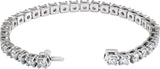 14K Gold Round Lab-Grown Diamond Line Bracelet – 1.4-4.25mm Stones - White Gold - view 5