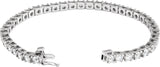 14K Gold Round Lab-Grown Diamond Line Bracelet – 1.4-4.25mm Stones - White Gold - view 5