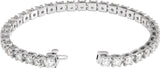 14K Gold Round Lab-Grown Diamond Line Bracelet – 1.4-4.25mm Stones - White Gold - view 5