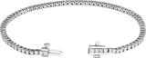 14K Gold Round Lab-Grown Diamond Line Bracelet – 1.8-4.25mm Stones - White Gold - view 6