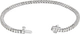14K Gold Round Lab-Grown Diamond Line Bracelet – 1.8-4.25mm Stones - White Gold - view 6