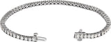 14K Gold Round Lab-Grown Diamond Line Bracelet – 1.8-4.25mm Stones - White Gold - view 6