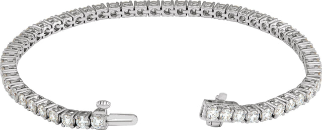 14K Gold Round Lab-Grown Diamond Line Bracelet – 1.8-4.25mm Stones - White Gold - view 6