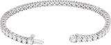 14K Gold Round Lab-Grown Diamond Line Bracelet – 1.8-4.25mm Stones - White Gold - view 7