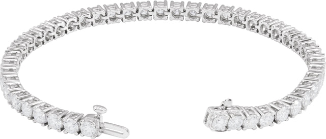 14K Gold Round Lab-Grown Diamond Line Bracelet – 1.8-4.25mm Stones - White Gold - view 6