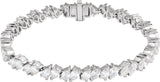 14K Gold Pear Lab-Grown Diamond Line Bracelet – 9 1/2 CTW - White Gold