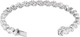 14K Gold Pear Lab-Grown Diamond Line Bracelet – 9 1/2 CTW - White Gold - view 3