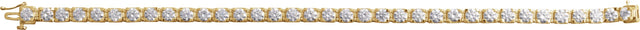 14K Gold Round Lab-Grown Diamond Line Bracelet – 1.4-4.25mm Stones - Yellow Gold - view 6