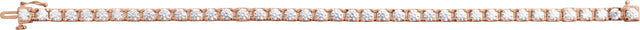 14K Gold Round Lab-Grown Diamond Line Bracelet – 1.4-4.25mm Stones - Rose Gold - view 6