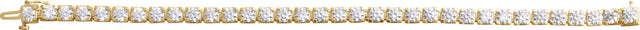 14K Gold Round Lab-Grown Diamond Line Bracelet – 1.4-4.25mm Stones - Yellow Gold - view 6