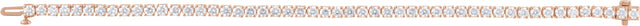 14K Gold Round Lab-Grown Diamond Line Bracelet – 1.8-4.25mm Stones - Rose Gold - view 6