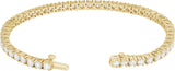 14K Gold Round Lab-Grown Diamond Line Bracelet – 1.8-4.25mm Stones - Yellow Gold - view 6