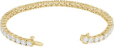 14K Gold Round Lab-Grown Diamond Line Bracelet – 1.8-4.25mm Stones - Yellow Gold - view 6