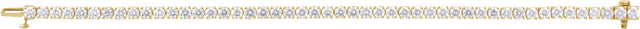 14K Gold Round Lab-Grown Diamond Line Bracelet – 1.8-4.25mm Stones - Yellow Gold - view 7