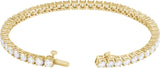 14K Gold Round Lab-Grown Diamond Line Bracelet – 1.8-4.25mm Stones - Yellow Gold - view 6