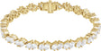 14K Gold Pear Lab-Grown Diamond Line Bracelet – 9 1/2 CTW - Yellow Gold
