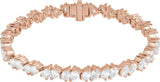 14K Gold Pear Lab-Grown Diamond Line Bracelet – 9 1/2 CTW - Rose Gold