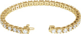 14K Gold Round Lab-Grown Diamond Line Bracelet – 1.4-4.25mm Stones - Yellow Gold - view 5